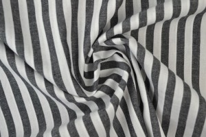 Cotton gingham stripes 6.5 mm 165-13 black