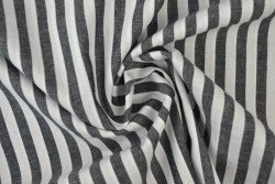Cotton gingham stripes 6.5 mm 165-13 black
