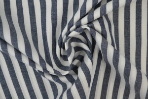 Cotton gingham stripes 6.5 mm 165-14 navy