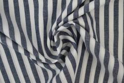 Cotton gingham stripes 6.5 mm 165-14 navy