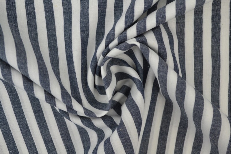 Cotton gingham stripes 6.5 mm 165-14 navy