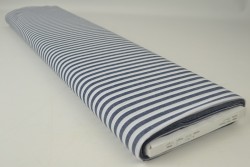 Cotton gingham stripes 6.5 mm 165-14 navy