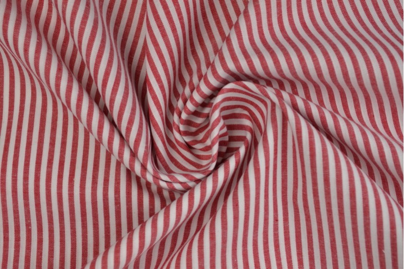 Cotton gingham stripes 2.5 mm 167-01 red