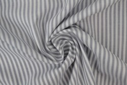 Cotton gingham stripes 2.5 mm 167-11 grey