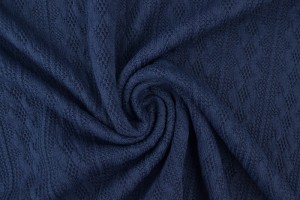 Jacquard cable knit fabric 48 navy