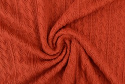 Jacquard cable knit fabric 42 copper