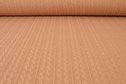 Jacquard cable knit fabric 39 beige