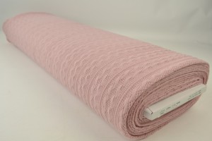 Jacquard cable knit fabric 37 old pink