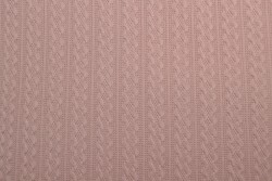 Jacquard cable knit fabric 37 old pink