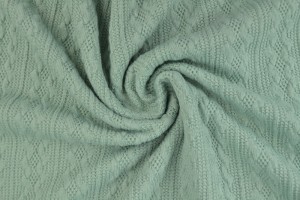 Jacquard cable knit fabric 34 old green