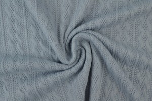Jacquard cable knit fabric 25 silvergrey