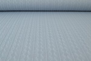 Jacquard cable knit fabric 25 silvergrey