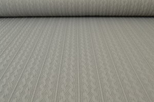 Jacquard cable knit fabric 17 dark grey