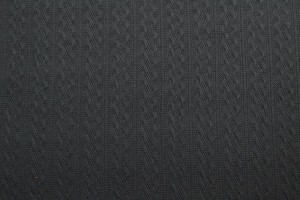 Jacquard cable knit fabric 03 black