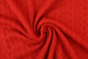 Jacquard cable knit fabric 01 red