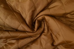 Quilted lining 44 dark camel