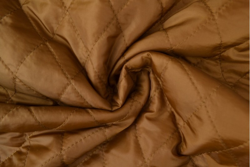 Quilted lining 44 dark camel