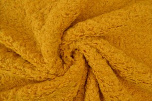Curly fur 19 - dark ochre yellow