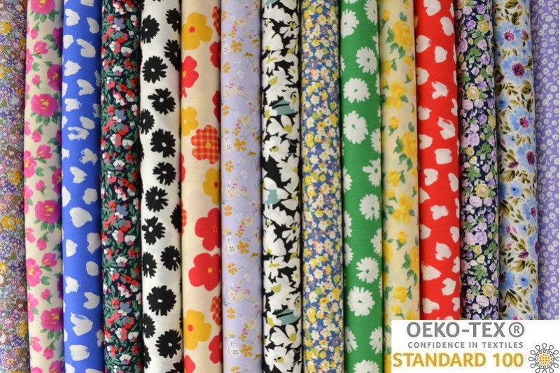 Cotton Poplin Prints flowered 4/4