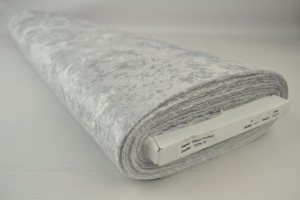 crushed velvet 25 silver grey