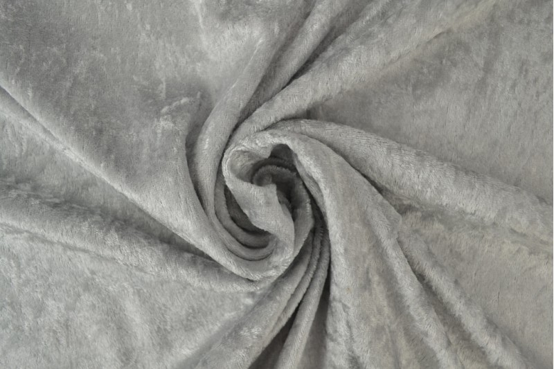 crushed velvet 25 silver grey