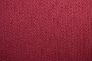 Jacquard cable knit fabric 77 bordeaux