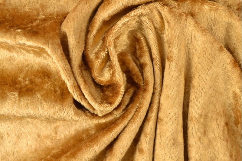 crushed velvet 44 dark ochre yellow