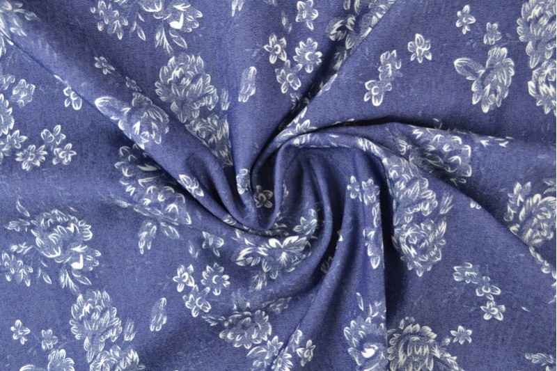 Denim chambray washed print 12-04