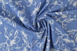 Denim chambray washed print 18-02