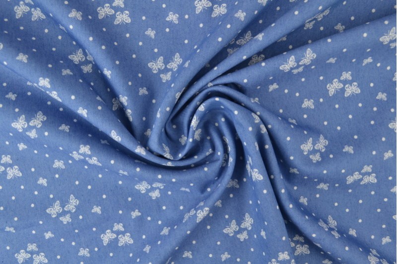 Denim chambray washed print 16-02