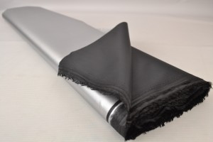 Sun protection blackout fabric 01 silver one-sided