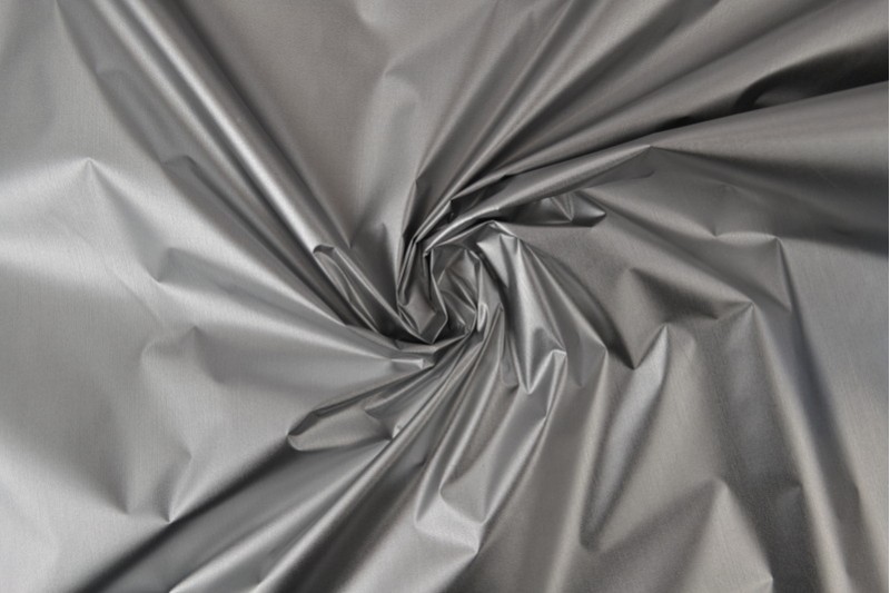 Sun protection blackout fabric 01 silver one-sided