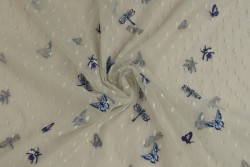Mesh embroidered 01 butterfly
