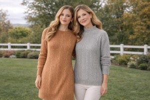 Jacquard cable knit fabric
