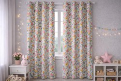 Cotton Poplin Prints flowered 3/4