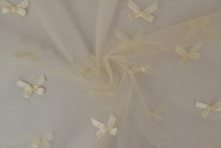 Mesh bowknot 08-22 champagne