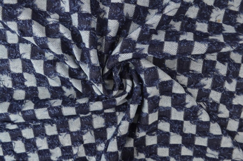Denim fashion 01-03 checks frayed