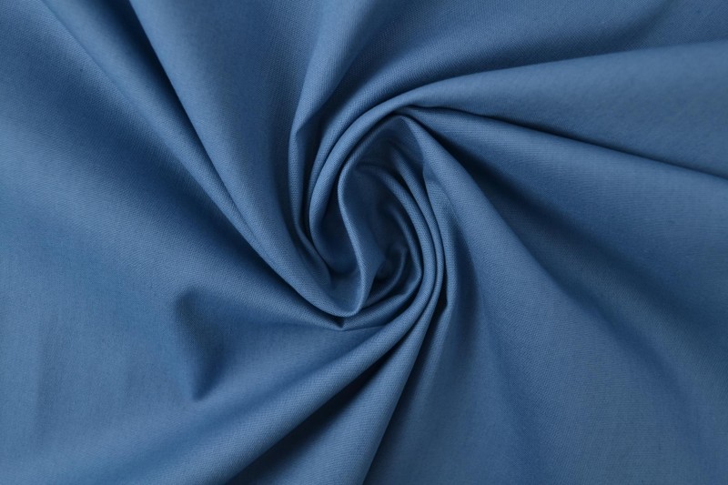 Cotton poplin 138 steel blue