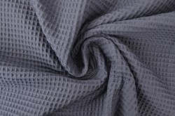 Waffle fabric 17 dark grey