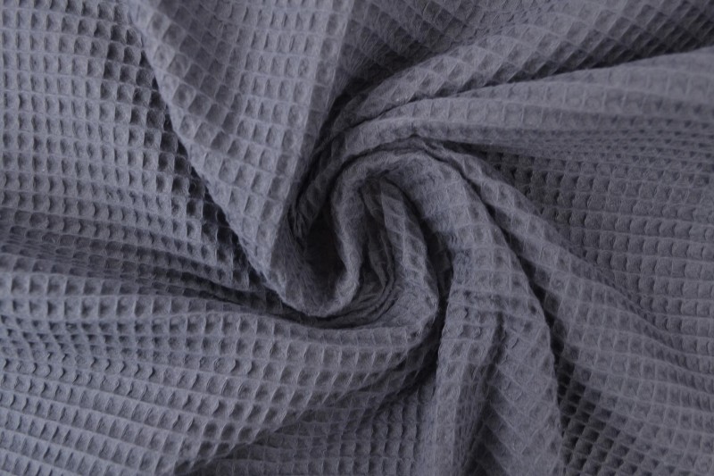Waffle fabric 17 dark grey