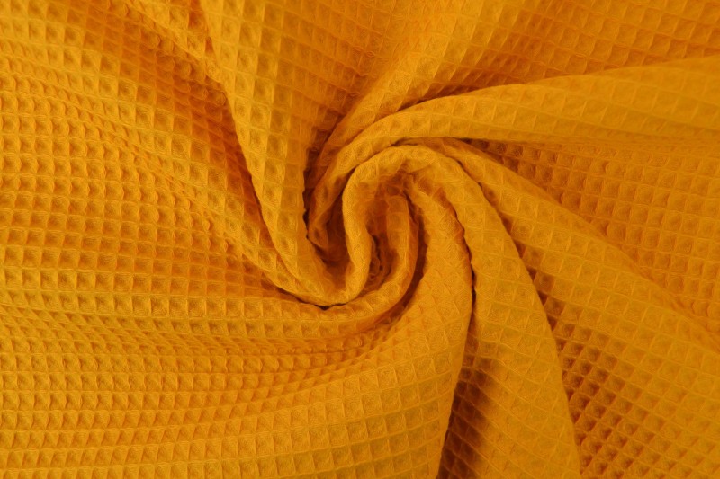 Waffle fabric 47 ochre yellow