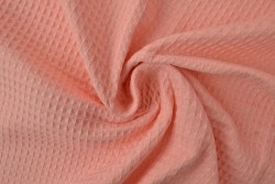 Waffle fabric 40 salmon pink