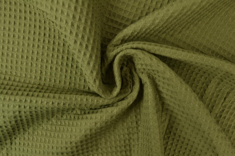Waffle fabric 33 moss green
