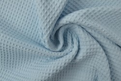 Waffle fabric 05 baby blue