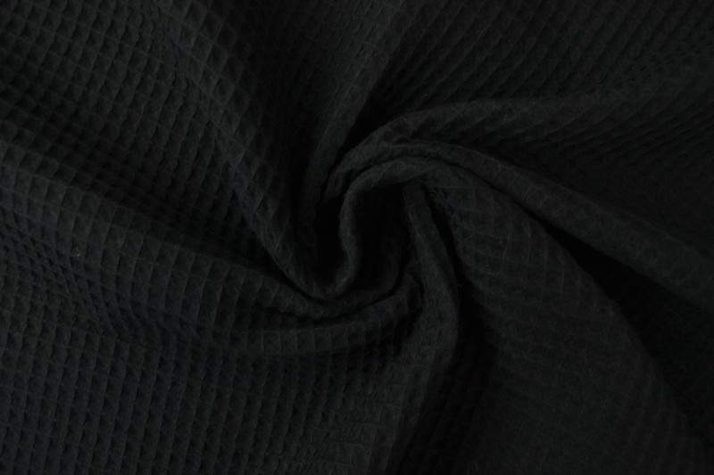 Waffle fabric 03 black