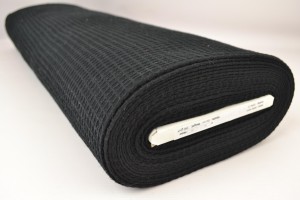 Waffle fabric 03 black