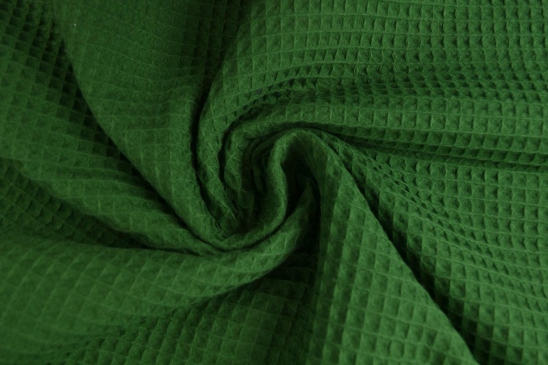 Waffle fabric 32 dark green