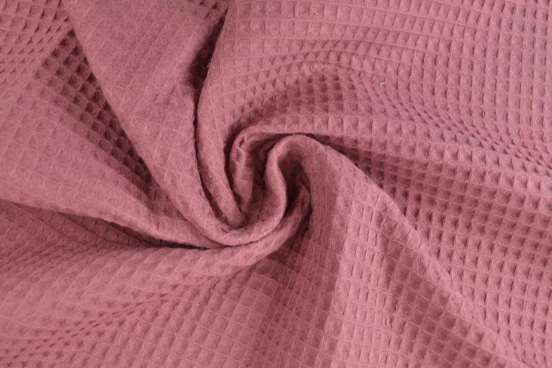 Waffle fabric 38 dark old pink