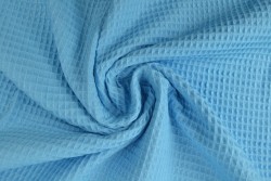 Waffle fabric 06 aqua blue