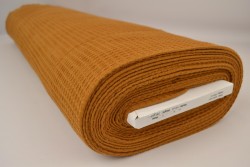 Waffle fabric 44 dark ochre yellow